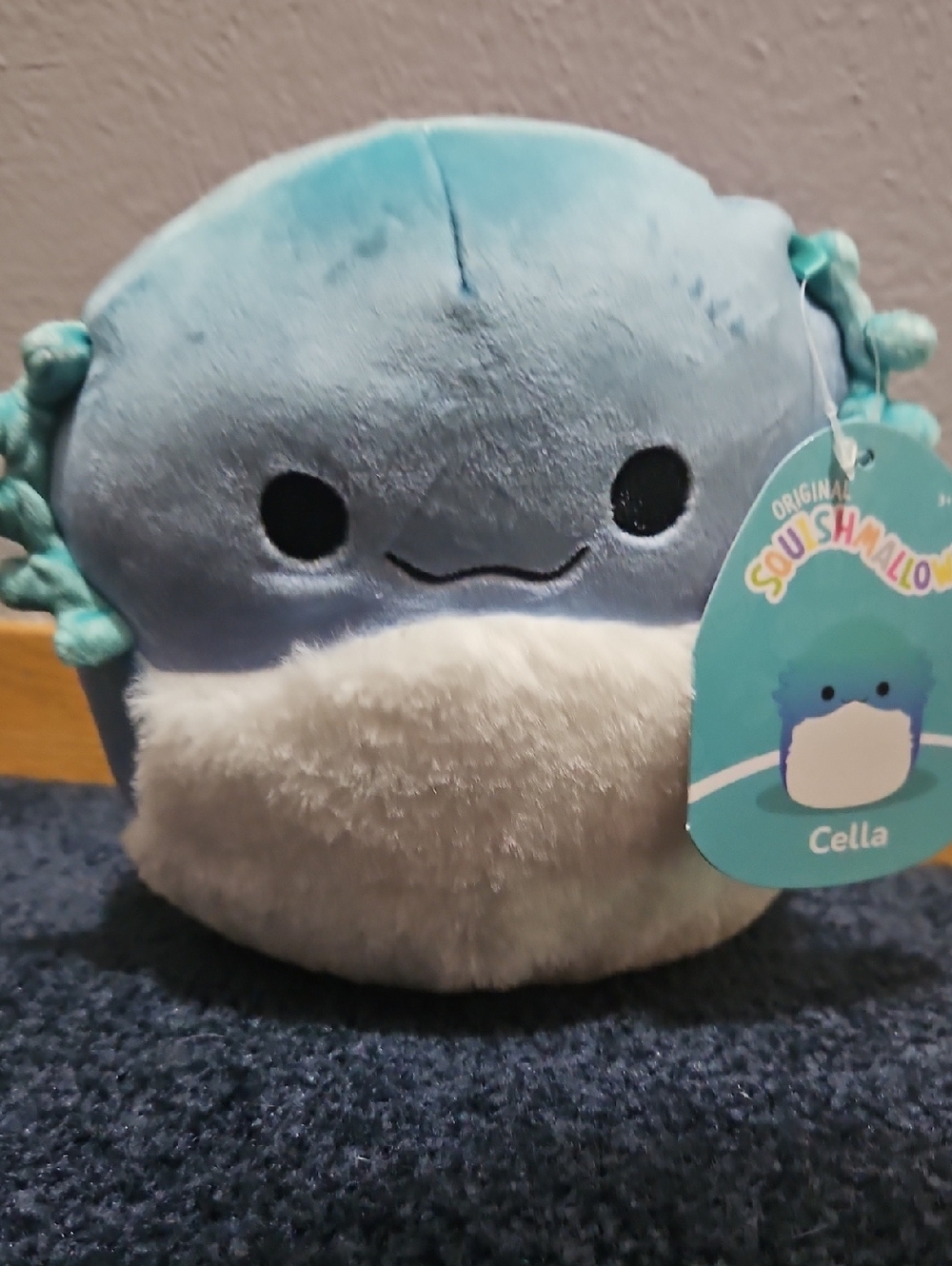 Ella Plush Cella - Light Blue & White Squishy Buddy